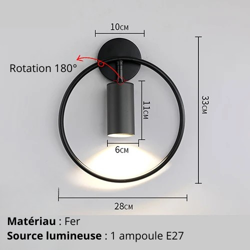 Lumières de chambre nordiques Noir