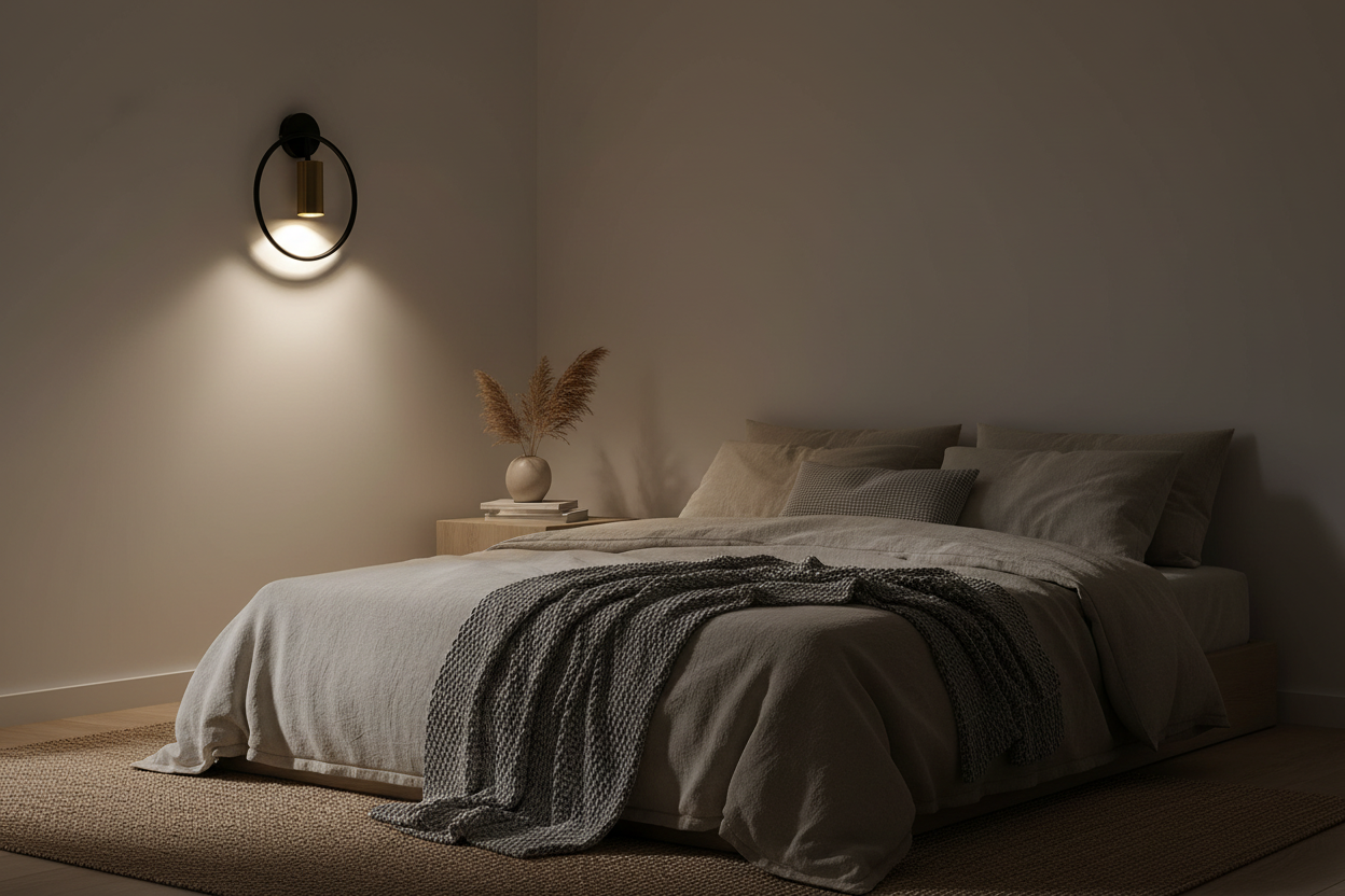 Lumières de chambre nordiques Noir Or de nuit