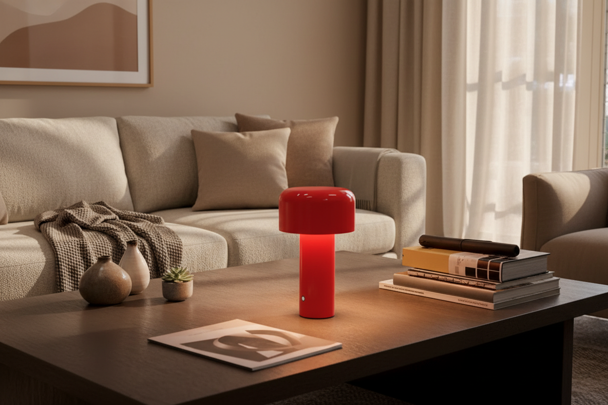 Rouge Lampe tactile