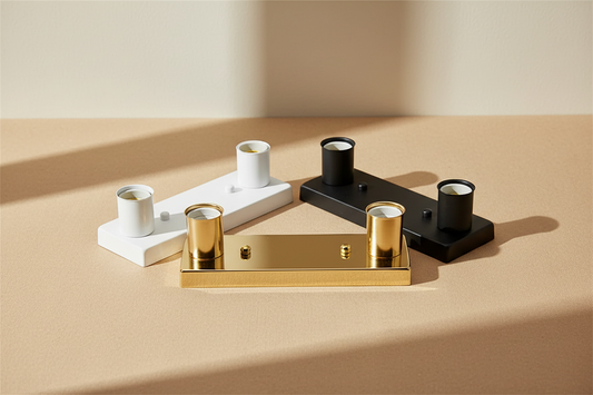 applique murale entrée blanc noir or